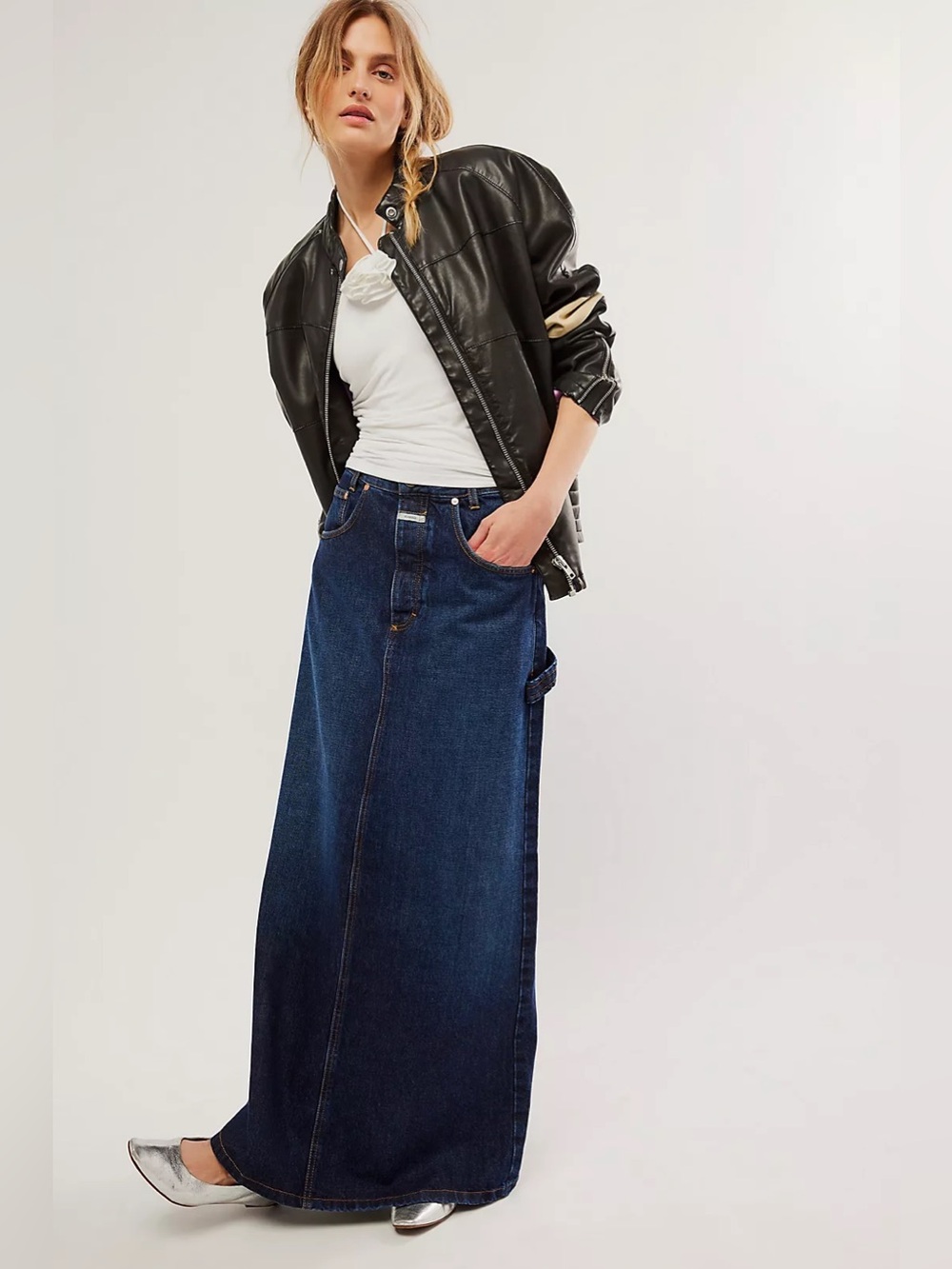 CLOSED Long 5-Pocket Denim Skirt Size 25 IT...Size 2 U.S. Made In Italy